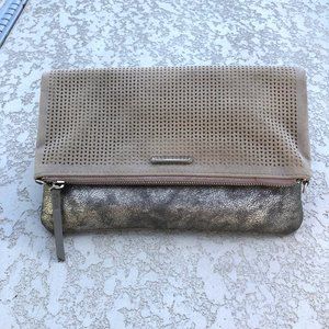 Stella & Dot silver and grey clutch